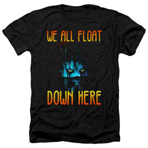AN OFFCIALLY LICENSED IT 2017 WE ALL FLOAT DOWN HERE MEN'S HEATHER T-SHIRT CHARCOAL