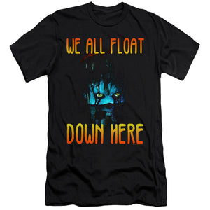 AN OFFCIALLY LICENSED IT 2017 WE ALL FLOAT DOWN HERE MEN'S PREMIUM SLIM FIT T-SHIRT BLACK
