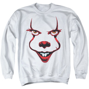AN OFFCIALLY LICENSED IT 2019 SMILE ADULT UNISEX CREWNECK SWEATSHIRT WHITE