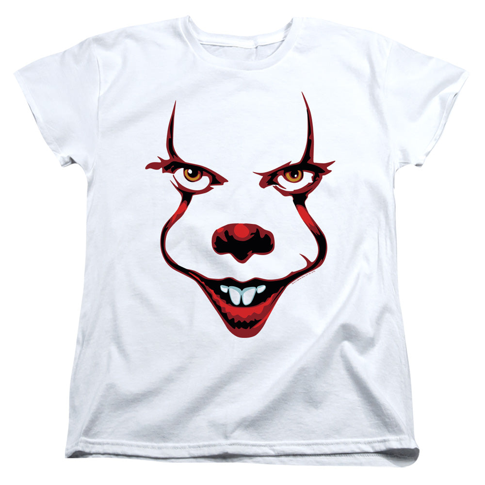AN OFFCIALLY LICENSED IT 2019 SMILE WOMEN'S REGULAR FIT T-SHIRT WHITE