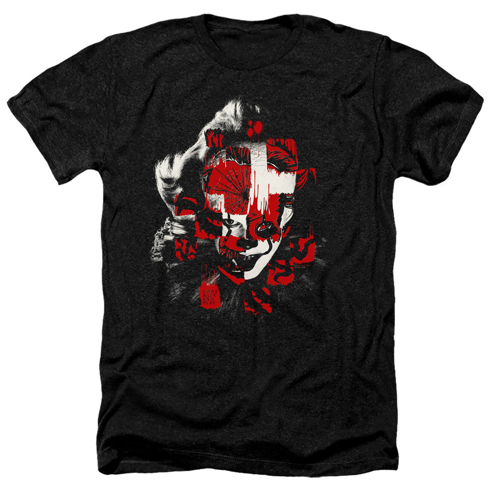 AN OFFCIALLY LICENSED IT 2019 COME BACK MEN'S HEATHER T-SHIRT CHARCOAL
