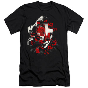 AN OFFCIALLY LICENSED IT 2019 COME BACK MEN'S PREMIUM SLIM FIT T-SHIRT BLACK