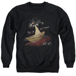 AN OFFCIALLY LICENSED IT 2017 NOW WE ARENT STRANGERS ADULT UNISEX CREWNECK SWEATSHIRT BLACK