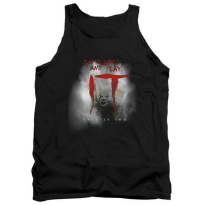 AN OFFCIALLY LICENSED IT 2019 COME BACK AND PLAY ADULT UNISEX TANK TOP BLACK