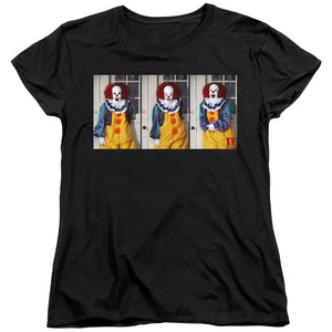 AN OFFCIALLY LICENSED IT 1990 JOKE WOMEN'S REGULAR FIT T-SHIRT BLACK