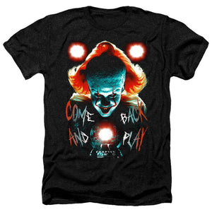 AN OFFCIALLY LICENSED IT 2017 DEAD LIGHTS MEN'S HEATHER T-SHIRT CHARCOAL