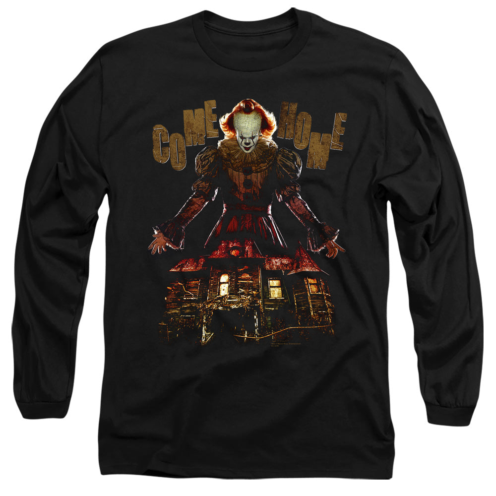 AN OFFCIALLY LICENSED IT 2019 COME HOME MEN'S LONG SLEEVE T-SHIRT BLACK
