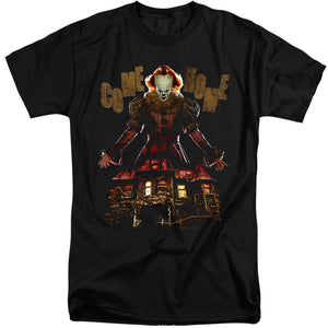AN OFFCIALLY LICENSED IT 2019 COME HOME MEN'S TALL FIT T-SHIRT BLACK