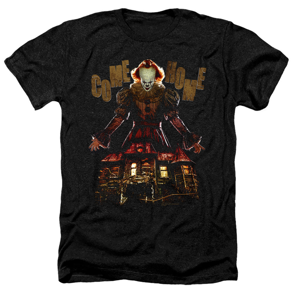 AN OFFCIALLY LICENSED IT 2019 COME HOME MEN'S HEATHER T-SHIRT CHARCOAL