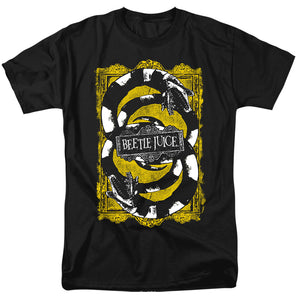 AN OFFCIALLY LICENSED BEETLEJUICE WE GOT WORMS MEN'S REGULAR FIT T-SHIRT BLACK