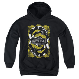 AN OFFCIALLY LICENSED BEETLEJUICE WE GOT WORMS YOUTH HOODIE BLACK