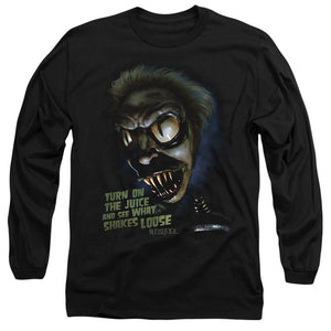 AN OFFCIALLY LICENSED BEETLEJUICE CHUCKS DAUGHTER MEN'S LONG SLEEVE T-SHIRT BLACK