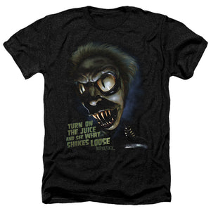 AN OFFCIALLY LICENSED BEETLEJUICE CHUCKS DAUGHTER MEN'S HEATHER T-SHIRT CHARCOAL