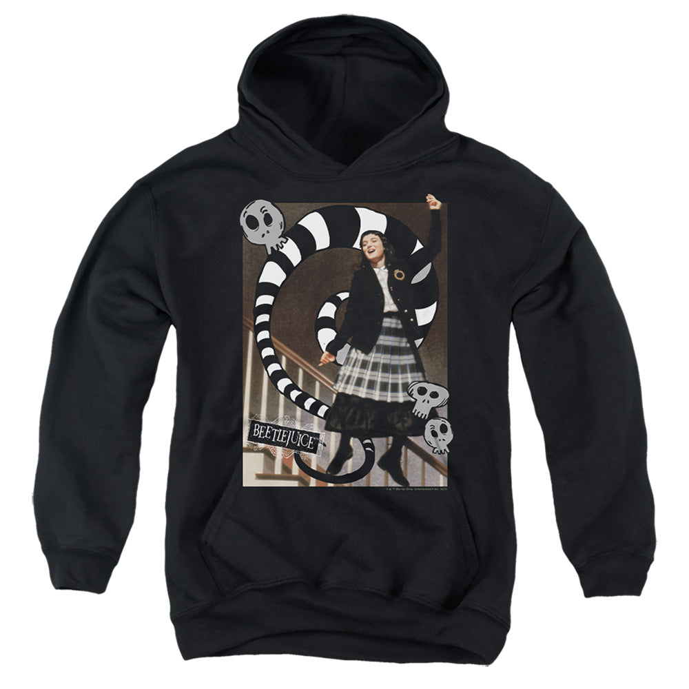 AN OFFCIALLY LICENSED BEETLEJUICE SHAKE SHAKE SHAKE YOUTH HOODIE BLACK