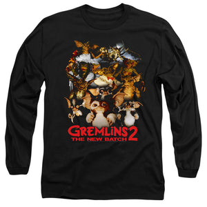AN OFFCIALLY LICENSED GREMLINS 2 GOON CREW MEN'S LONG SLEEVE T-SHIRT BLACK