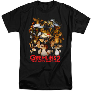 AN OFFCIALLY LICENSED GREMLINS 2 GOON CREW MEN'S TALL FIT T-SHIRT BLACK