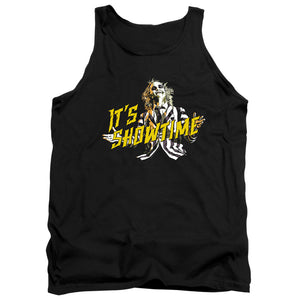 AN OFFCIALLY LICENSED BEETLEJUICE SHOWTIME ADULT UNISEX TANK TOP BLACK