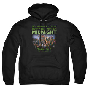 AN OFFCIALLY LICENSED GREMLINS 2 AFTER MIDNIGHT ADULT UNISEX PULLOVER HOODIE BLACK