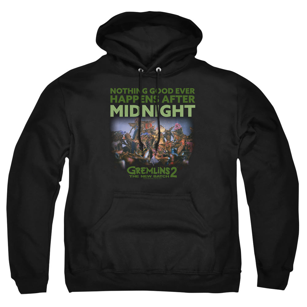 AN OFFCIALLY LICENSED GREMLINS 2 AFTER MIDNIGHT ADULT UNISEX PULLOVER HOODIE BLACK