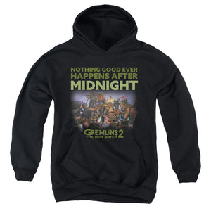 AN OFFCIALLY LICENSED GREMLINS 2 AFTER MIDNIGHT YOUTH HOODIE BLACK