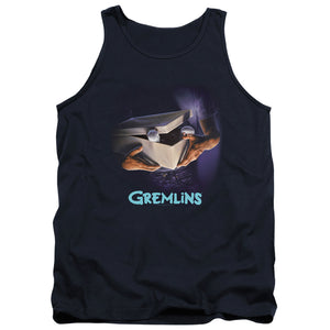 AN OFFCIALLY LICENSED GREMLINS ORIGINAL POSTER ADULT UNISEX TANK TOP NAVY