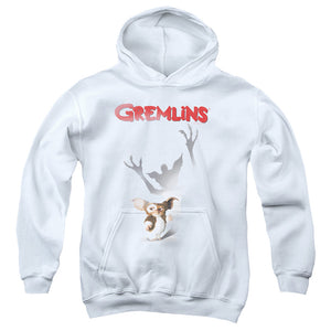 AN OFFCIALLY LICENSED GREMLINS SHADOW YOUTH HOODIE WHITE