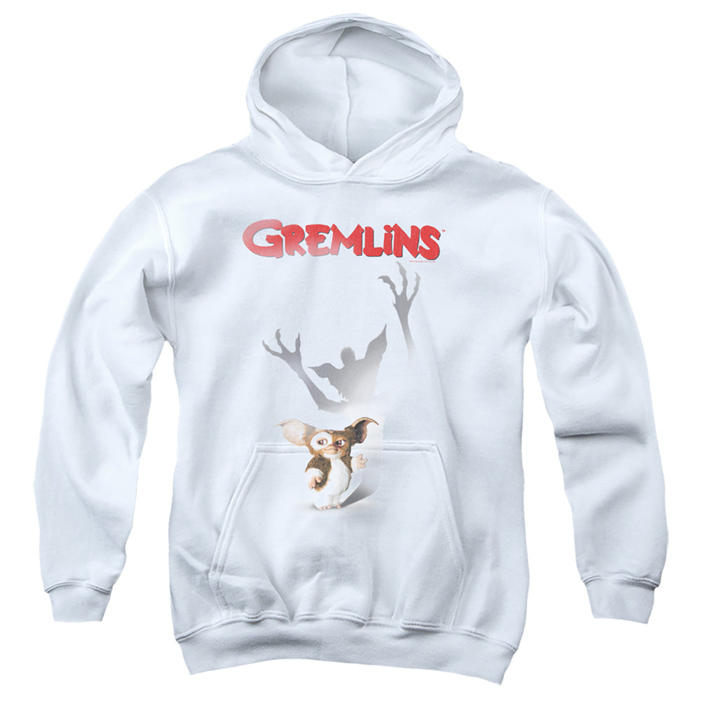 AN OFFCIALLY LICENSED GREMLINS SHADOW YOUTH HOODIE WHITE