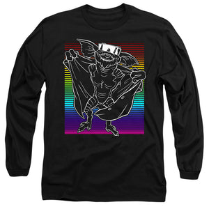 AN OFFCIALLY LICENSED GREMLINS COOL GRADIENT MEN'S LONG SLEEVE T-SHIRT BLACK