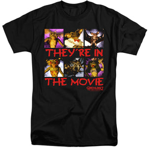 AN OFFCIALLY LICENSED GREMLINS 2 IN THE MOVIE MEN'S TALL FIT T-SHIRT BLACK