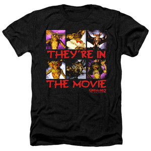 AN OFFCIALLY LICENSED GREMLINS 2 IN THE MOVIE MEN'S HEATHER T-SHIRT CHARCOAL