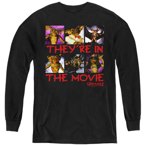 AN OFFCIALLY LICENSED GREMLINS 2 IN THE MOVIE YOUTH LONG SLEEVE T-SHIRT BLACK