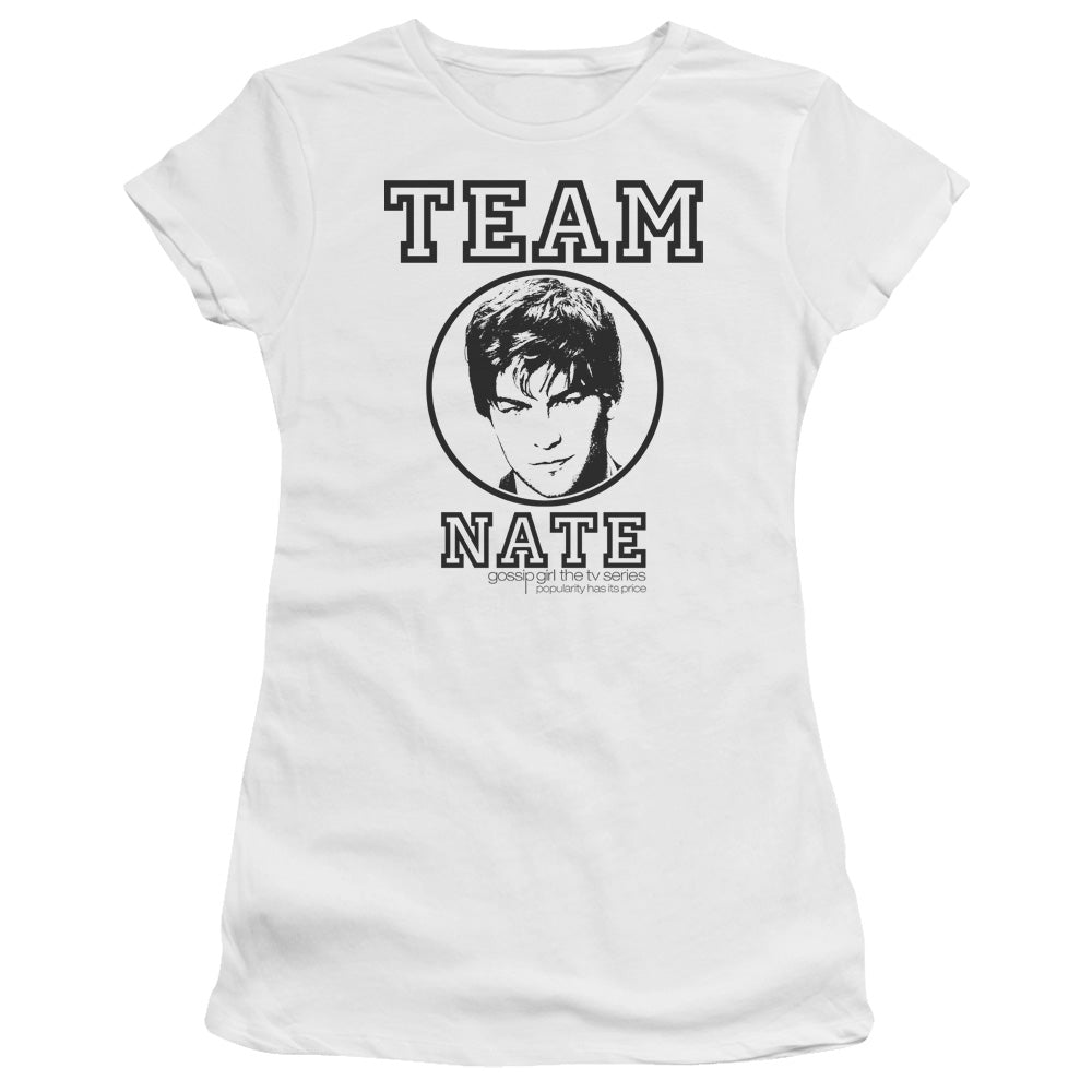 Gossip Girl Team Nate Licensed Women's T-Shirt Juniors LG