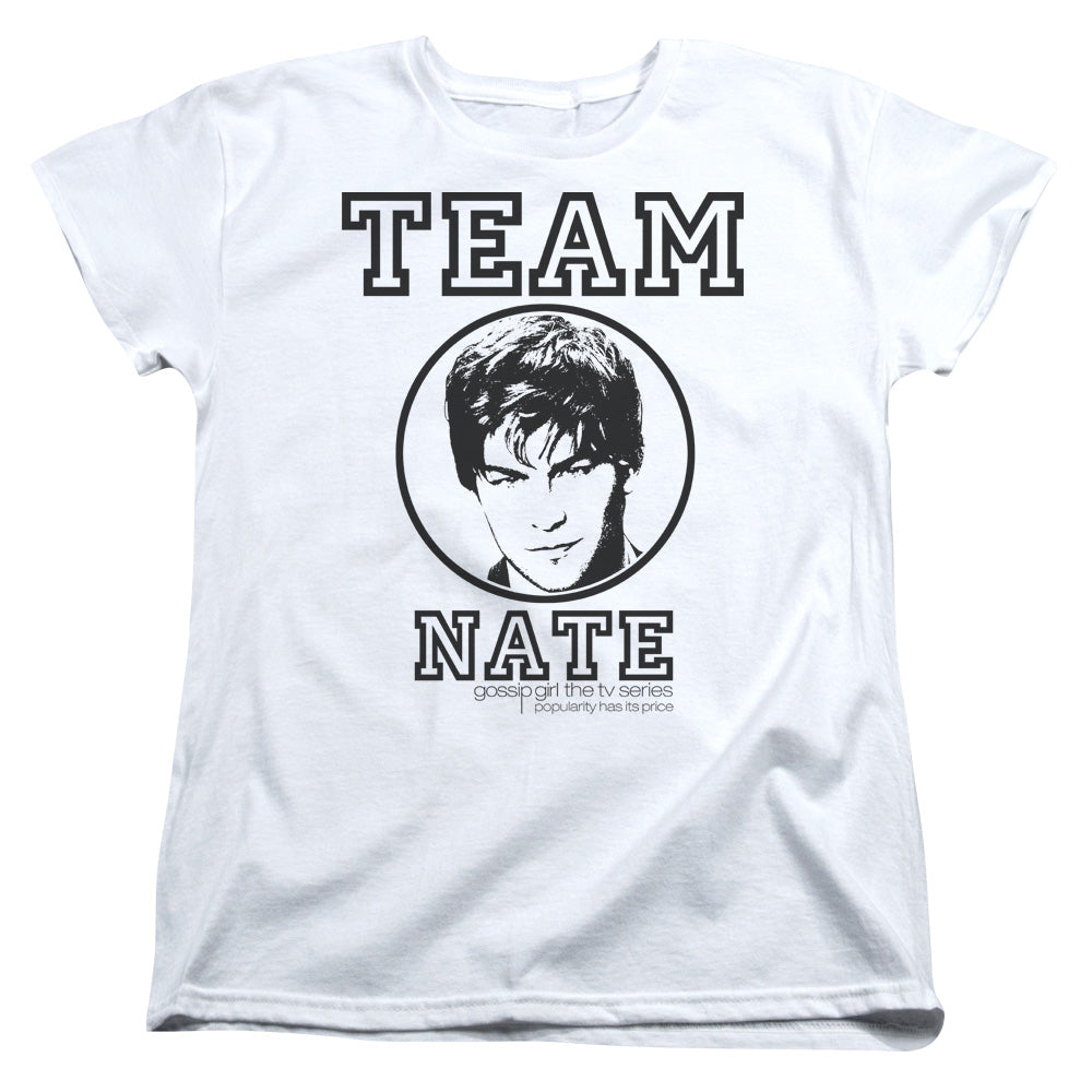 Gossip Girl Team Nate Licensed Women's T-Shirt Regular Fit SM-XL
