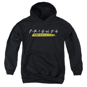 AN OFFCIALLY LICENSED FRIENDS REUNION LOGO YOUTH HOODIE BLACK