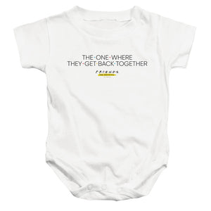 AN OFFCIALLY LICENSED FRIENDS THE ONE WITH REUNION BABY BODYSUIT WHITE