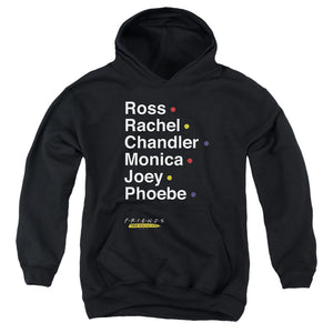 AN OFFCIALLY LICENSED FRIENDS REUNION NAMES YOUTH HOODIE BLACK