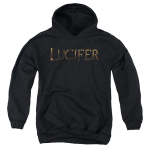 AN OFFCIALLY LICENSED LUCIFER LUCIFER LOGO YOUTH HOODIE BLACK