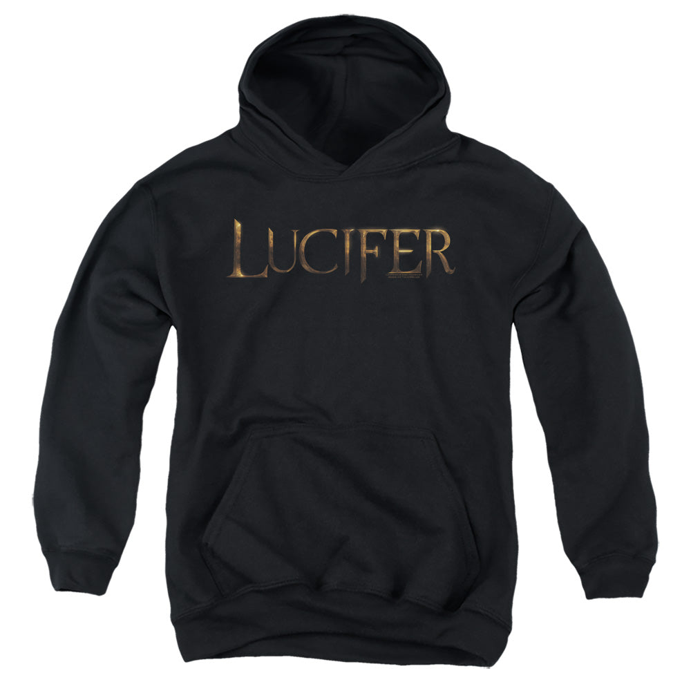 AN OFFCIALLY LICENSED LUCIFER LUCIFER LOGO YOUTH HOODIE BLACK