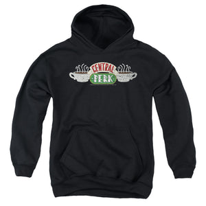 AN OFFCIALLY LICENSED FRIENDS CENTRAL PERK 1 YOUTH HOODIE BLACK