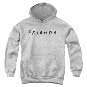 AN OFFCIALLY LICENSED FRIENDS TITLES YOUTH HOODIE ATHLETIC HEATHER