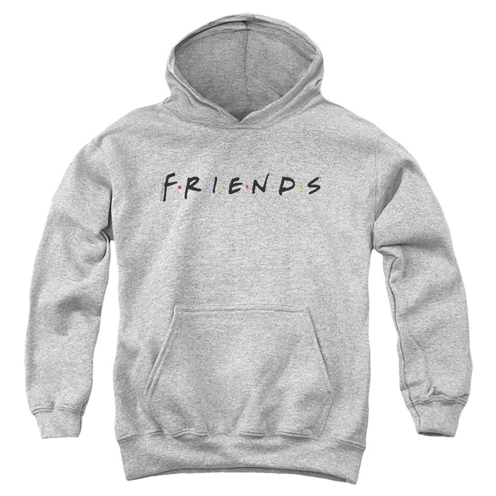 AN OFFCIALLY LICENSED FRIENDS TITLES YOUTH HOODIE ATHLETIC HEATHER
