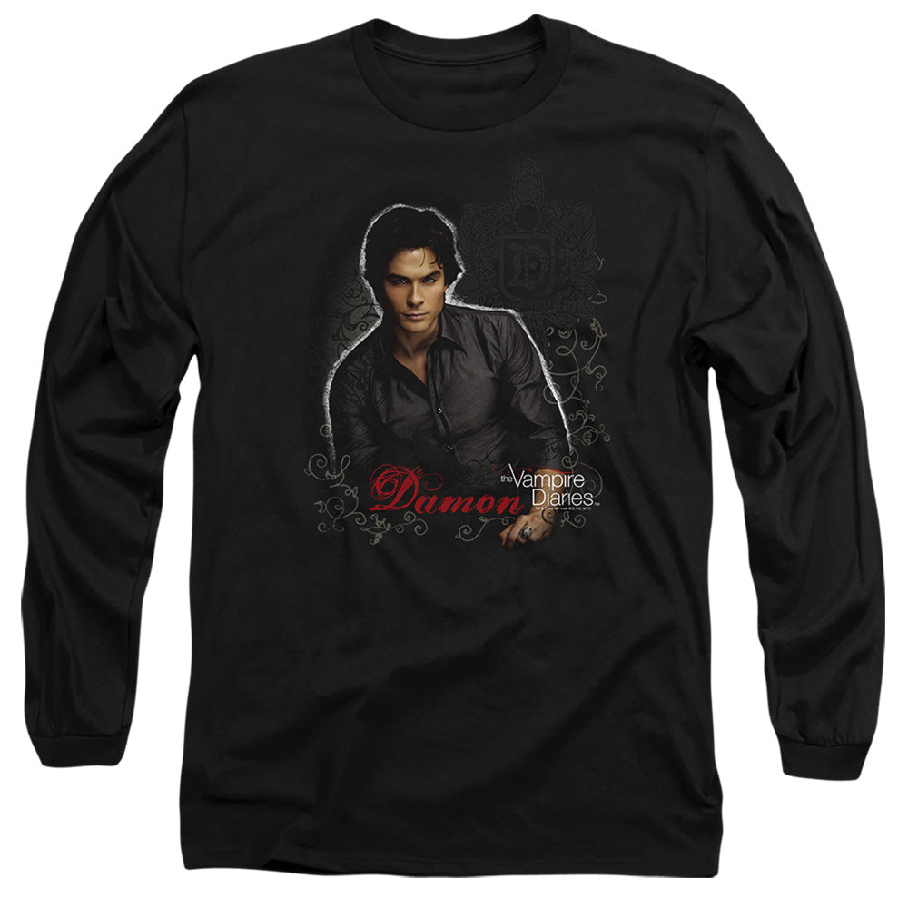 Vampire Diaries Damon Licensed Adult Unisex Long Sleeve T-Shirt LG-XL