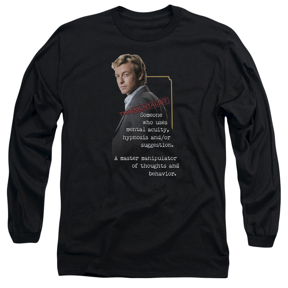 Mentalist Definition Licensed Adult Unisex Long Sleeve T-Shirt SM-LG