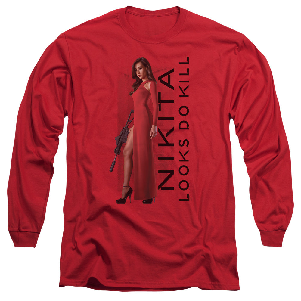 Nikita Standing Licensed Adult Unisex Long Sleeve T-Shirt LG