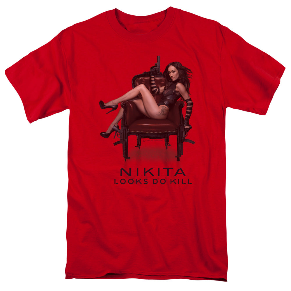 Nikita Sitting Licensed Adult Unisex T-Shirt Regular Fit Tee SM-3X
