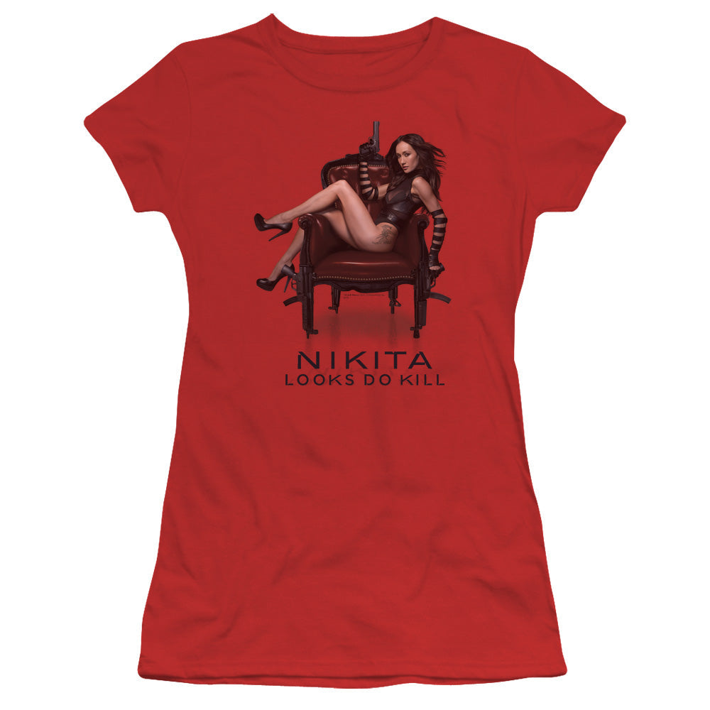 Nikita Sitting Licensed Women's T-Shirt Juniors SM