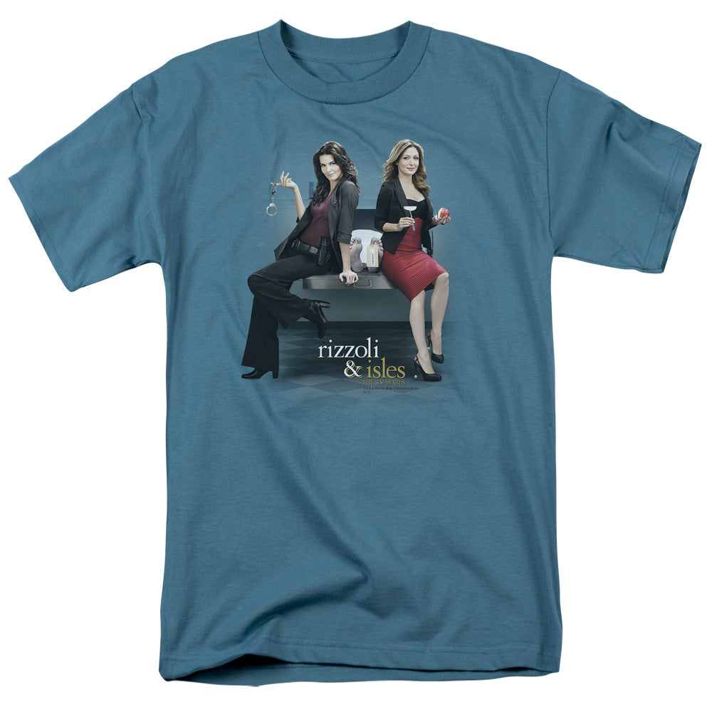Rizzoli & Isles Sitting Around Licensed Adult Unisex T-Shirt Regular Fit Tee