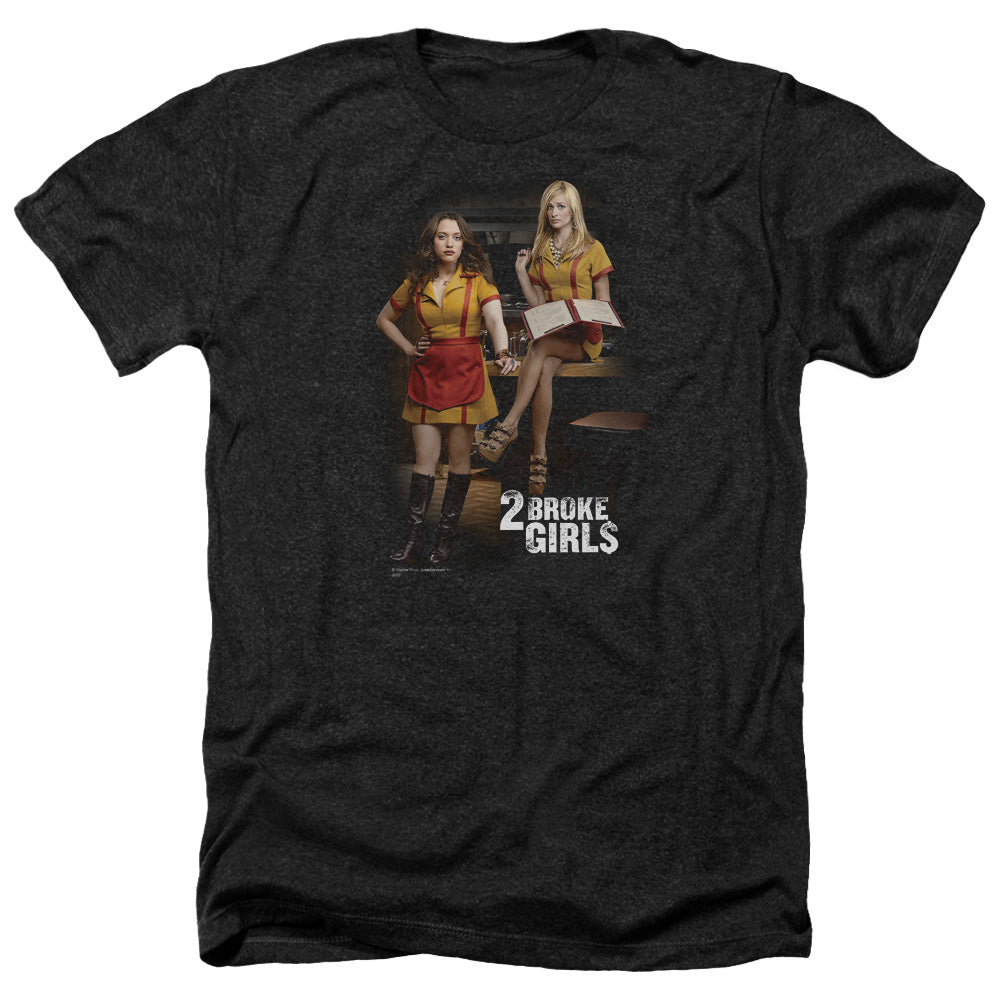 2 Broke Girls Max & Caroline Licensed Adult Unisex T-Shirt Heather Tee LG