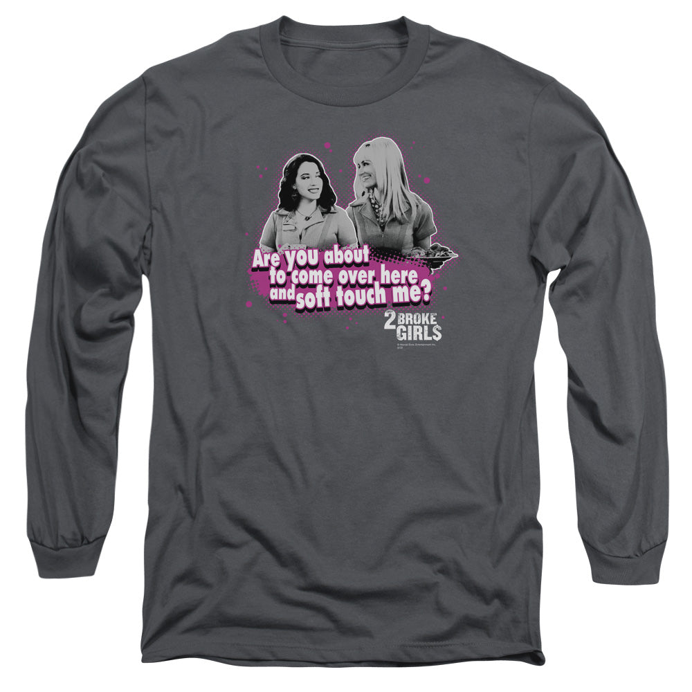2 Broke Girls Soft Touch Licensed Adult Unisex Long Sleeve T-Shirt LG