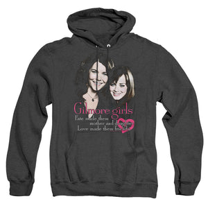 AN OFFCIALLY LICENSED GILMORE GIRLS TITLE ADULT UNISEX HEATHER PULLOVER HOODIE BLACK